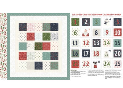 Moda Merrymaking Christmas Countdown Kalender von Gingiber 100% Baumwollstoff