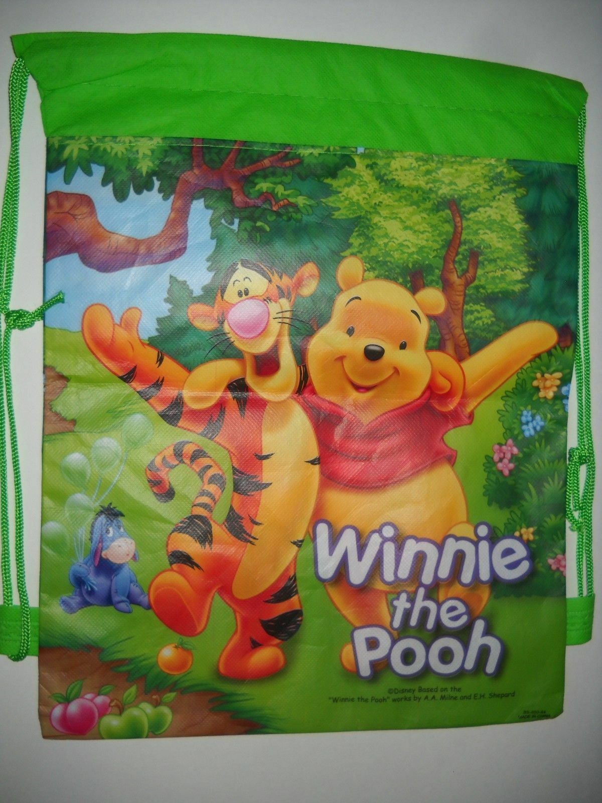 Disney Cartoon Character Winnie The Pooh and Tigger Drawstring Backpack for  Kids | eBay