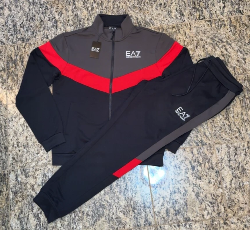EMPORIO ARMANI $245 EA7 Mens Tracksuit Jacket & Jogger Pants XS-XL AUTHENTIC NEW