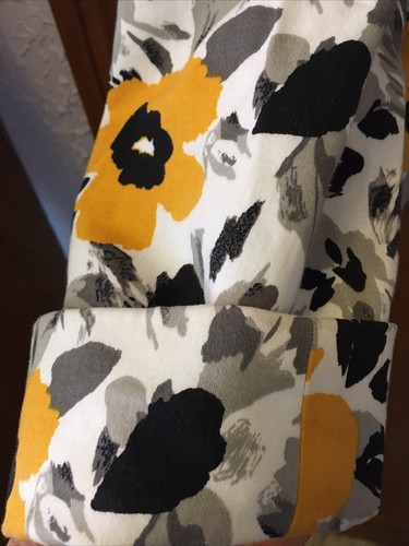 Joneswear Dress Jacket B&W w/ Yellow Floral Size 14. a294 - Picture 3 of 6