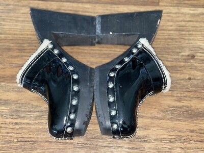 靴 Archive miu miu mesh patent mules black Miu Miu Patent leather mules – DXB Shop