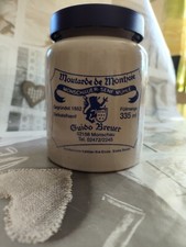 Kleiner Steinguttopf mit Deckel in grau mit Aufdruck 