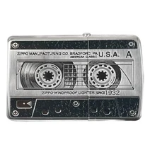 Cassette Tape Double Sides Black Zippo MIB