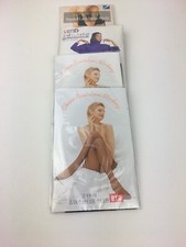 Lot of 4 Knee High Stockings Choice Pantaloon Black  Ivory Tan Vintage