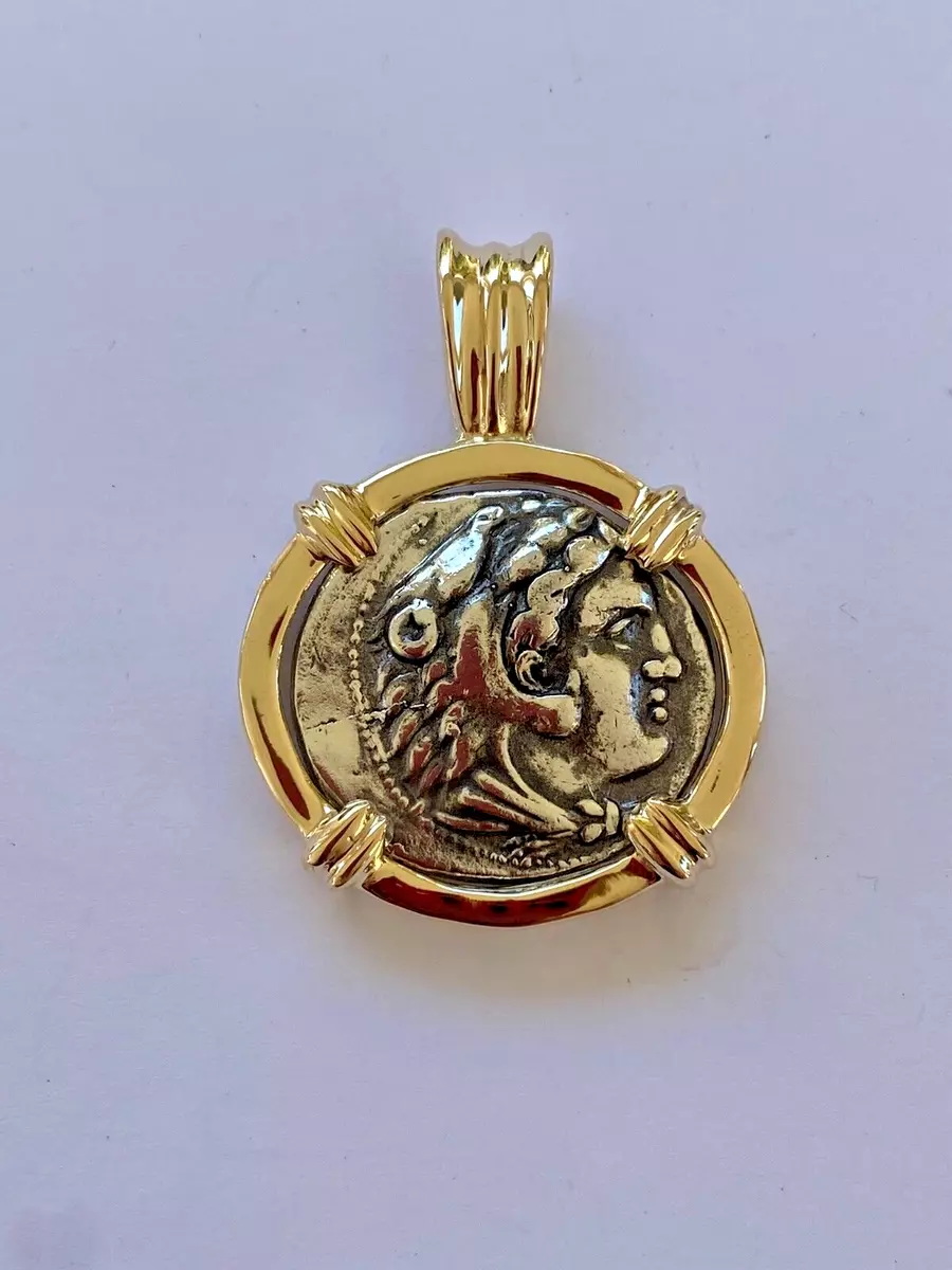 Alexander the Great Coin 14K Gold Pendant eBay