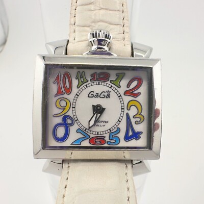 GaGa MILANO NAPOLEONE Men's Wrist watch - White Band -Stand Out
