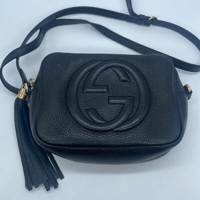 【GUCCI】Microsima Disco Bag Gucci Disco Bag in Black Micro Guccissima - Gucci | ArtListings