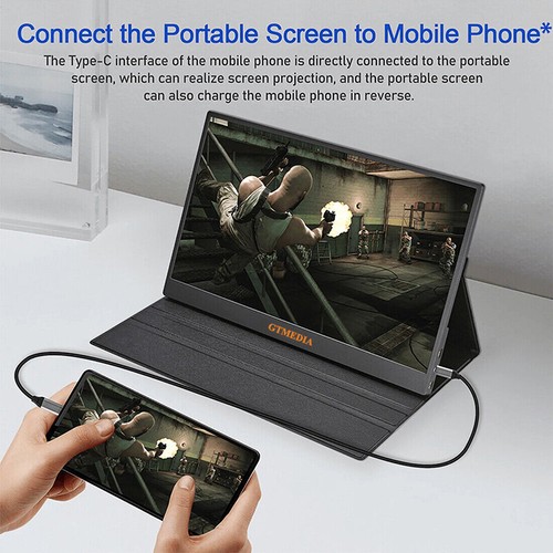 GTmedia 17,3" Portable Monitor Freesync Second External Screen FHD 1080P Speaker - 第 6/16 張圖片