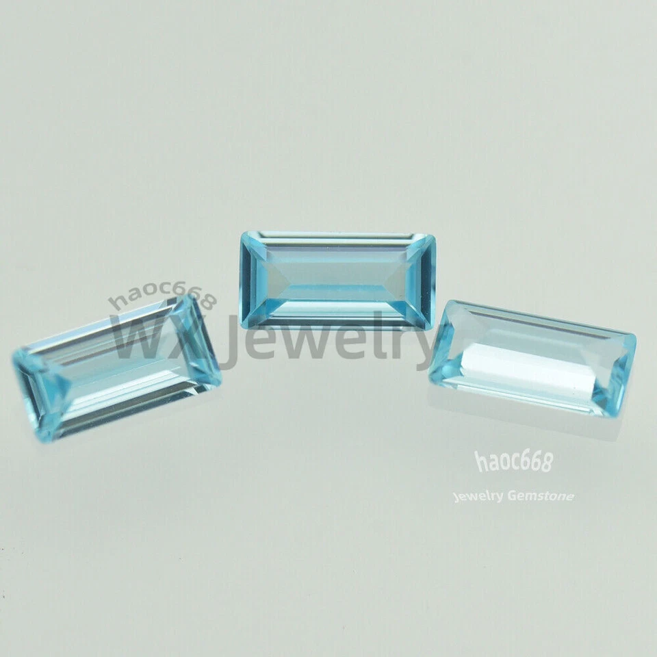 Baguette multicolor suelta circonita cúbica 4A piedra preciosa para hacer joyas Foto 4 de 4