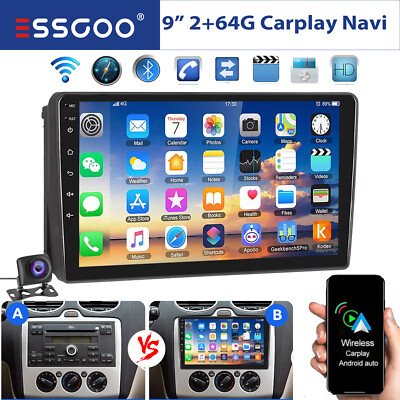 Android 15 Autoradio Für Ford Focus Transit MK7 S-Max 2+64GB Carplay GPS Kamera