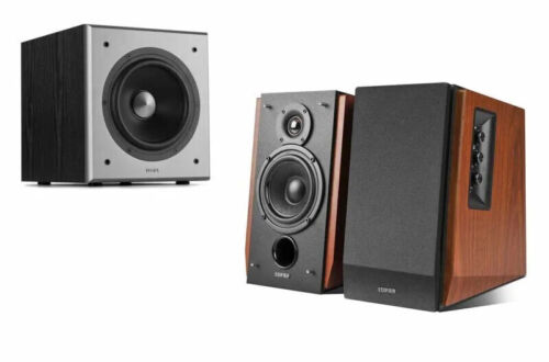 Edifier R1700BTs und T5 Subwoofer Aktivlautsprecher System Bluetooth PC/TV Ahorn - Bild 2 von 13