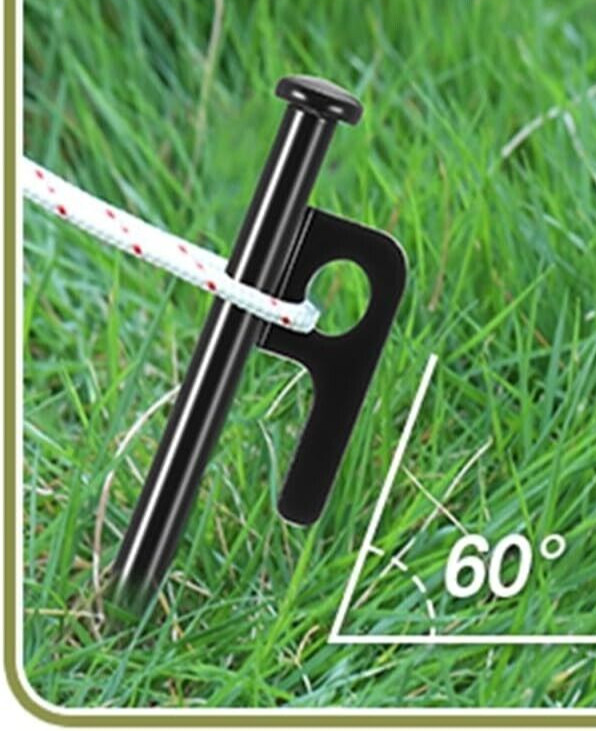 Piquets de tente 40 cm anti-vent en acier pour sécuriser les grands auvents