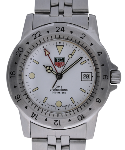 Men's Vintage 40mm Tag Heuer Professional 1500 Series Jumbo GMT Watch 159.006/1! - 第 1/10 張圖片