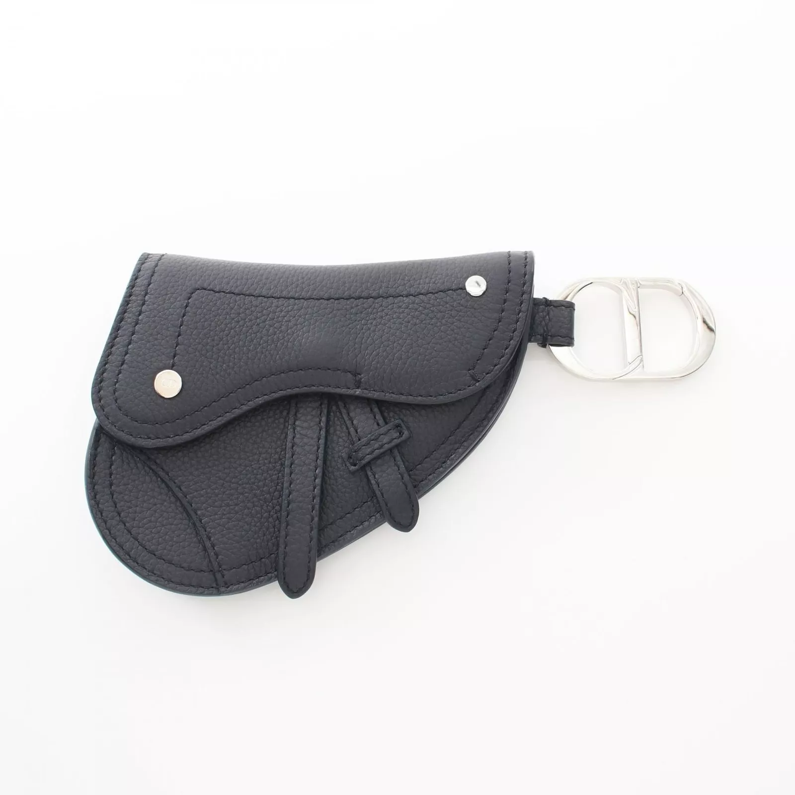 Christian Dior selle porte monnaie portefeuille cuir marine occasion femme SHW