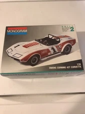 Open Box Vintage Monogram Owens Corning 427 Corvette 1:24 Kit #2945 Ships FREE! 