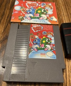 Vintage Bubble Bobble (Nintendo NES, 1988) with manual ~ Authentic 