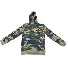 Eddie Bauer Youth Camo Fleece Hoodie Sz Large 10-12 Pullover Sweater