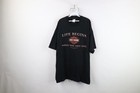 Vtg Y2K 2003 Harley Davidson Mens 2XL XXL Faded Spell Out Big Logo T Shirt USA