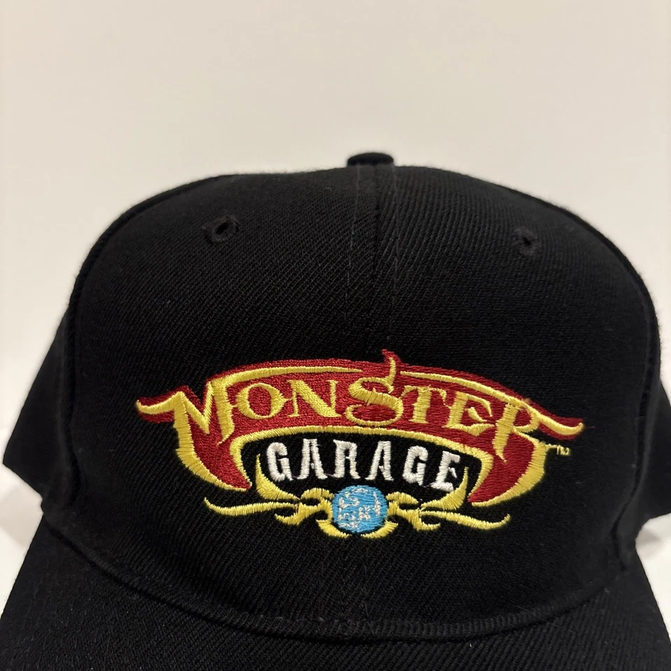 Sombrero vintage Monster Garage negro SnapBack bordado lana y acrílico Foto 2 de 4