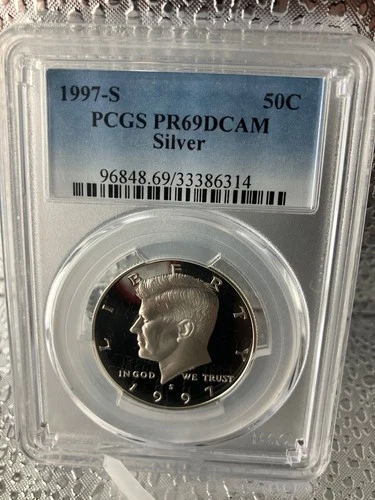 KENNEDY HALF DOLLAR SILVER 1997-S PCGS PR69 DCAM