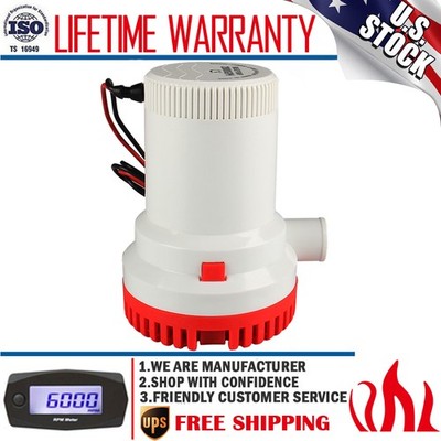 2000GPH New Bilge Boat Marine Water Pump 12V Submersible Plumbing Electric Pumps