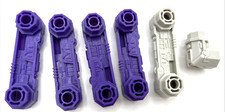 6 Gray Purple Robotix Vintage Building Toy Parts