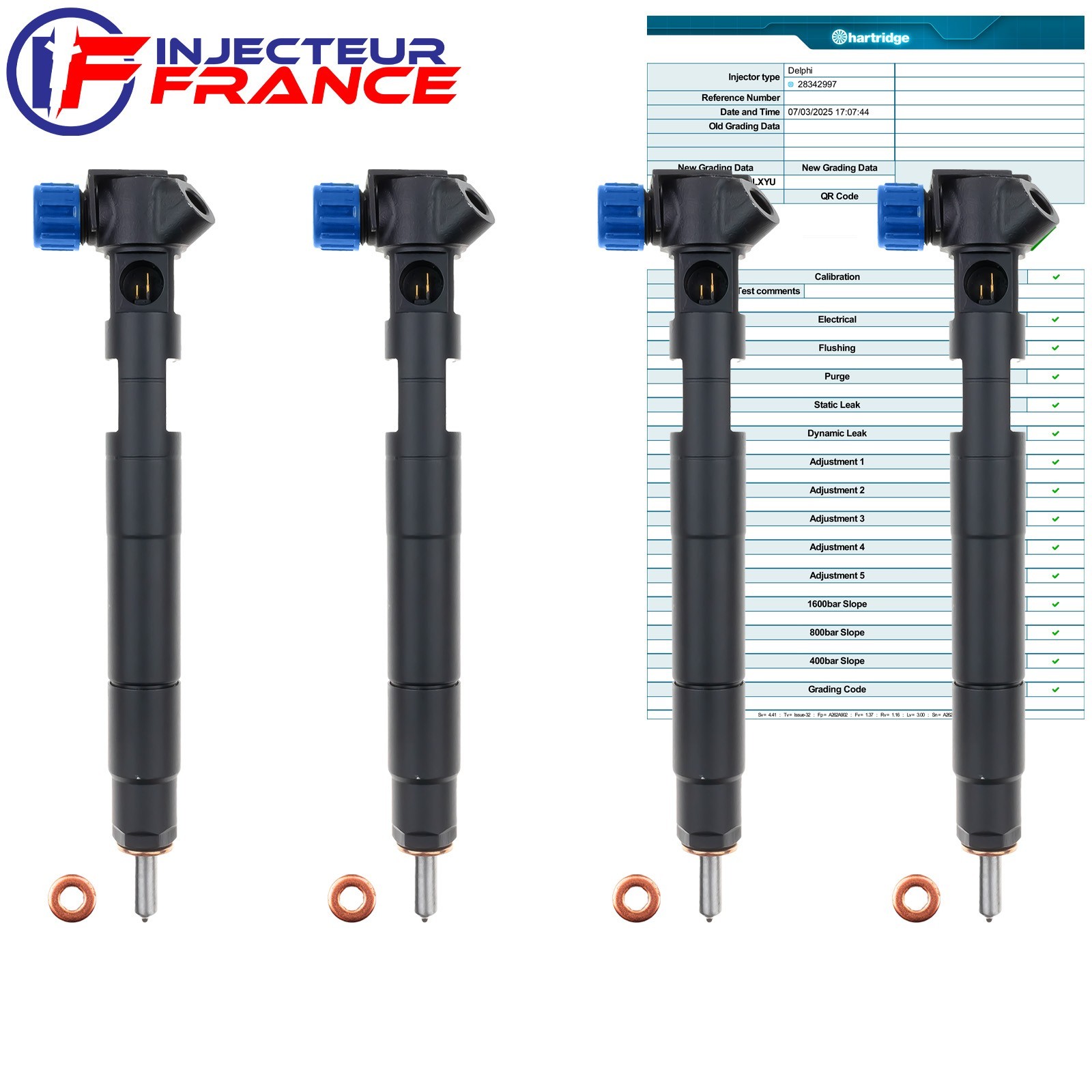 4x A6510704987 28342997 Injecteur Mercedes-Benz Classe C 180 C200CDI A6510700587