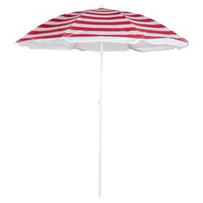 Parasol Umbrella Outdoor Patio Garden Beach Tilting UV Protection Sun Shade Red