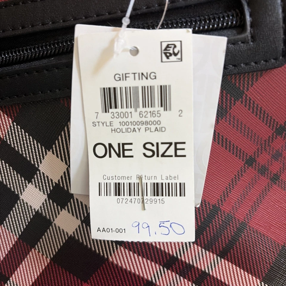 Nuevo con etiquetas Bolso Giani Bernini Saffiano Cúpula a Cuadros Vacaciones Cuadros/Rojo Foto 2 de 4