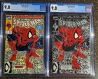 Pair of 1990 Spider-Man #1 CGC Graded 9.8 Silver & Green Editions Todd McFarlane