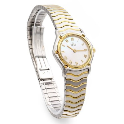 Ebel Wave Two-Tone Watch | Steel & 18k Gold | Mother-of-Pearl Dial