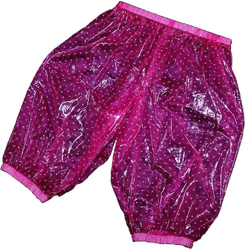 Ropa interior de PVC para incontinencia cubierta de pañales para adultos harén pantalones florecientes de plástico - Imagen 7 de 15