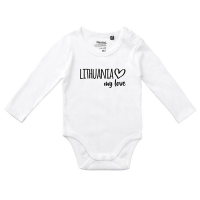 Baby Body Lithuania my love Geschenkidee Lithuania Geschenk Präsent Mitbringsel