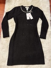 NWT Lilly Pulitzer Morgen Sequin Sweater Dress in Black Metallic, Choose Size !!