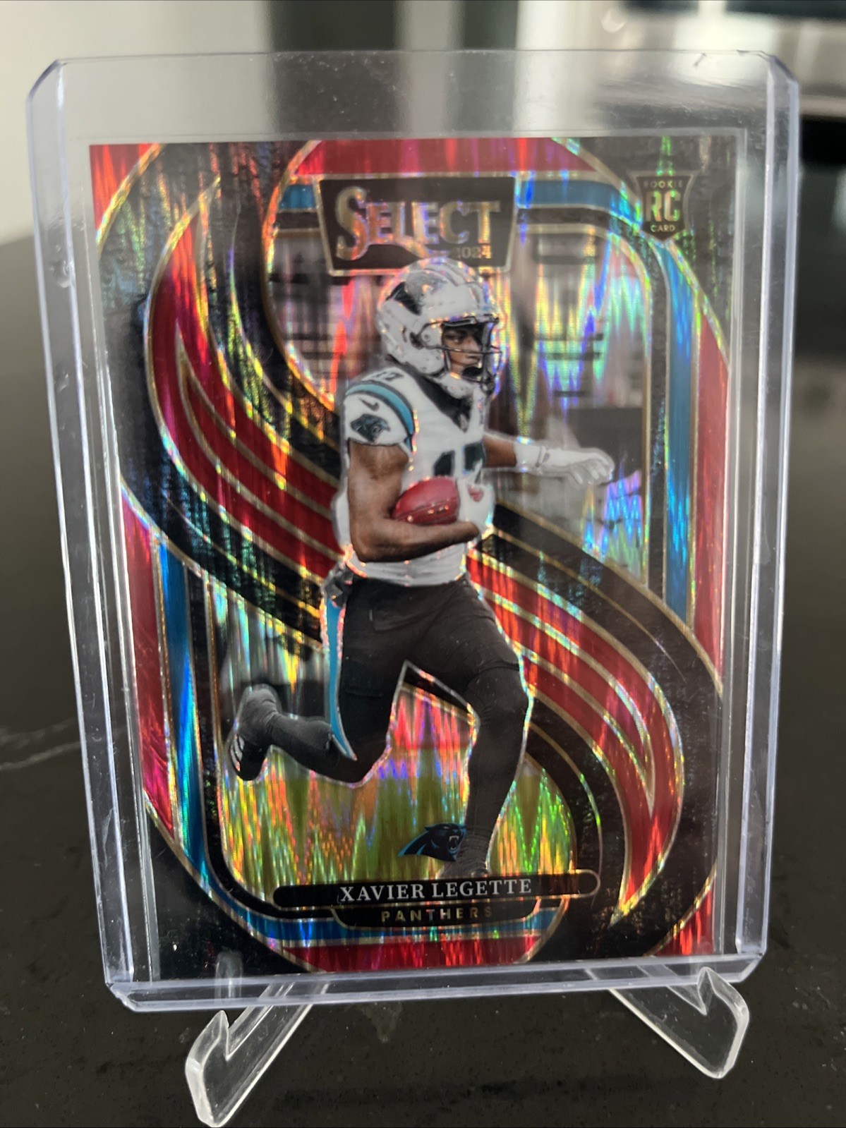 2024 Panini Select - Premier Level Xavier Legette #101 Red Shock Prizm /249 (RC)