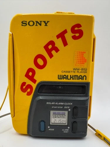 VINTAGE Working 1988 Sony Walkman WM-B52 + Headphones Sports VCG