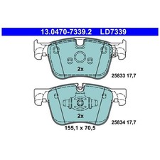 Satz Bremsbeläge Bremsklötze vorne für Opel Grandland-Grandland X A18 | 23816