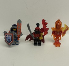 3 Lego 70321 Nexo Knights Minifigures  - General Magmar, Flama And Clay