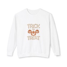 Trick or Treat Halloween Unisex Lightweight Crewneck Sweatshirt