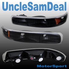 For Suburban Tahoe Silverado Turn Signal Corner Lights Clear Black Direct Fit