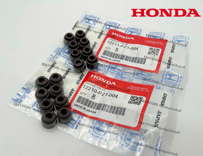#ad 16 Genuine OEM Honda Valve Stem Seal Set Kit B16 B18 D16 K20 K24 H22 ACURA $44.90