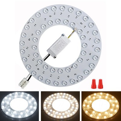 36W 3 Color Temperature LED Flush Mount Ceiling Fan Light Kit Replacement LED...