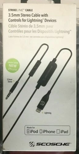Scosche I3AAC Strikeline 3.5mm Stereo Cable w/Controls for iPhone 7+/6+/6S/5 - Image 3 of 3