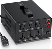 8000W Voltage Converter Transformer with LCD  Safety Circuit Breaker