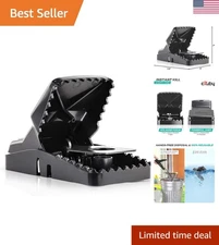 Large Powerful Rat Traps 4 Pack - Instant Kill, Washable & Reusable Solution