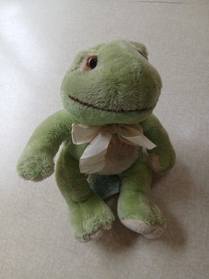 Russ Berrie Plush 8'' Paddles Frog Green