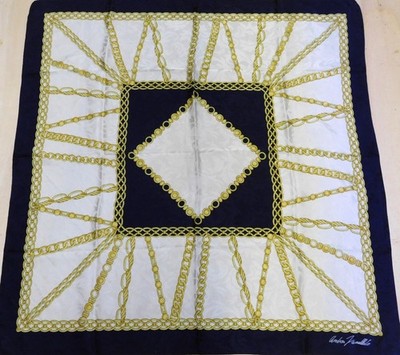 VINTAGE WOMEN'S ANDREA ZANELLATO 100% PURE SILK SILK SCARF (987) 84cm x 88cm
