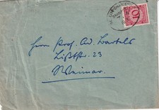 Bahnpost BERLIN - ORANIENBURG, auf Brief nach Weimar