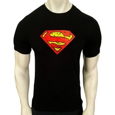 NWT SUPERMAN SHIELD SUPERHERO COMICS MEN'S SHORT SLEEVE GRAPHIC T-SHIRT