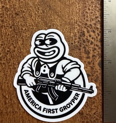 NICK FUENTES AMERICA FIRST GROYPER STICKER